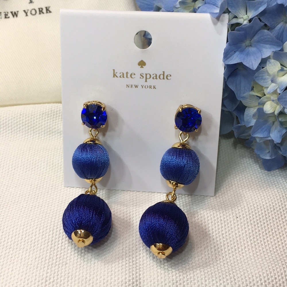 NWT Kate Spade Linear Graduated Ball in Blue.